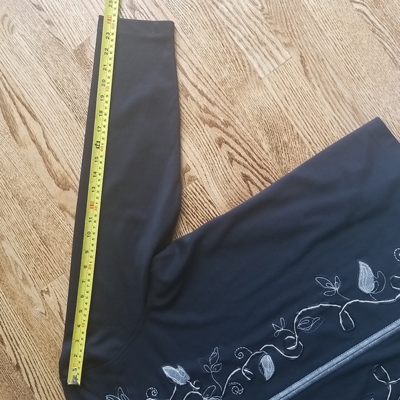 (1x) Koret Unstructured Zip Up Blazer ❤ Beaded Detailing ❤ Rayon Blend - Picture 3 of 9